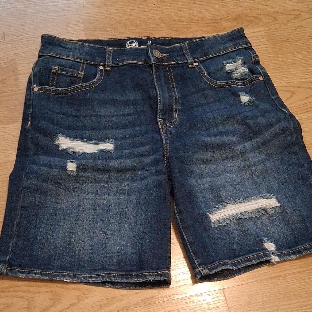 Girls Wonder Nation Distressed Long Shorts